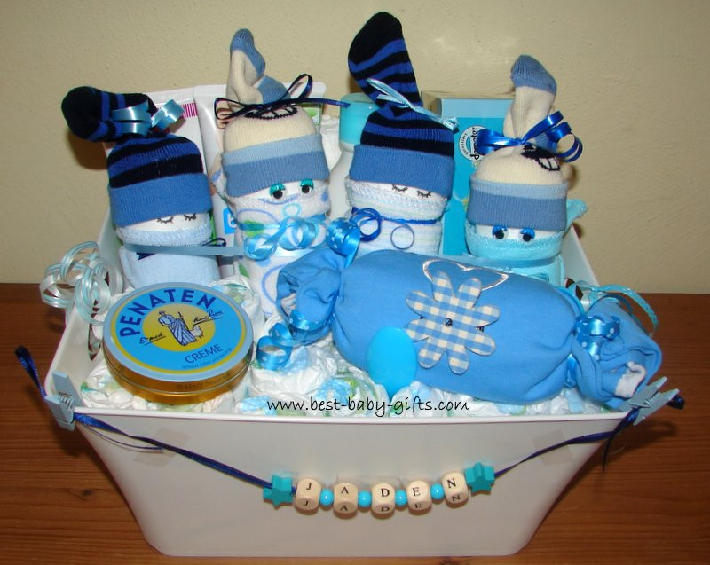 DIY Baby Boy Gift
 Newborn Baby Gift Baskets how to make a unique baby t
