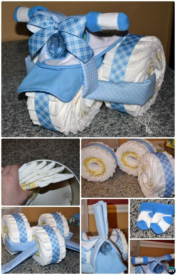 DIY Baby Boy Gift
 DIY Tricycle Diaper Cake Baby Gifts Handmade Baby Shower