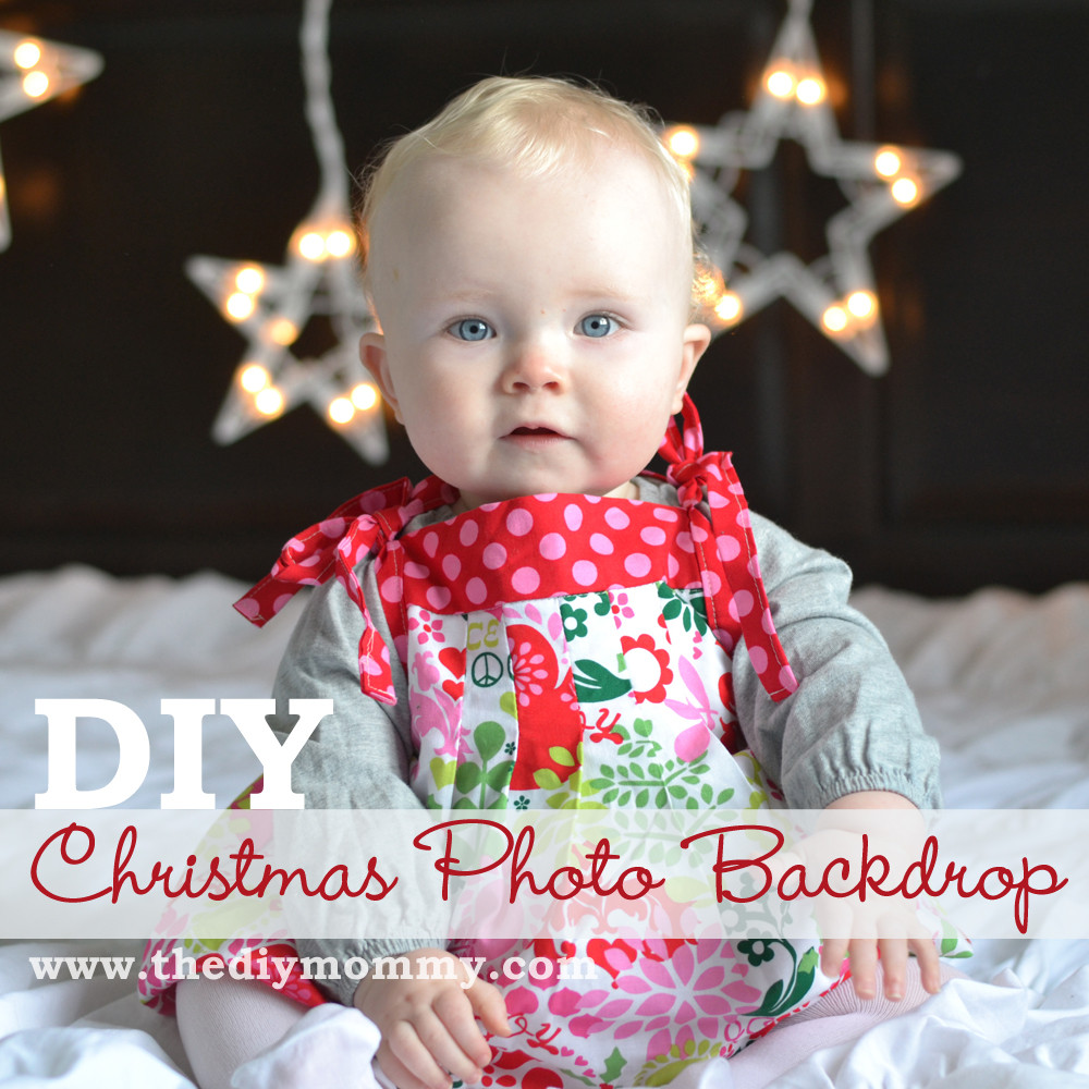 DIY Baby Christmas Photos
 Make a DIY Christmas Backdrop with Twinkle Lights by