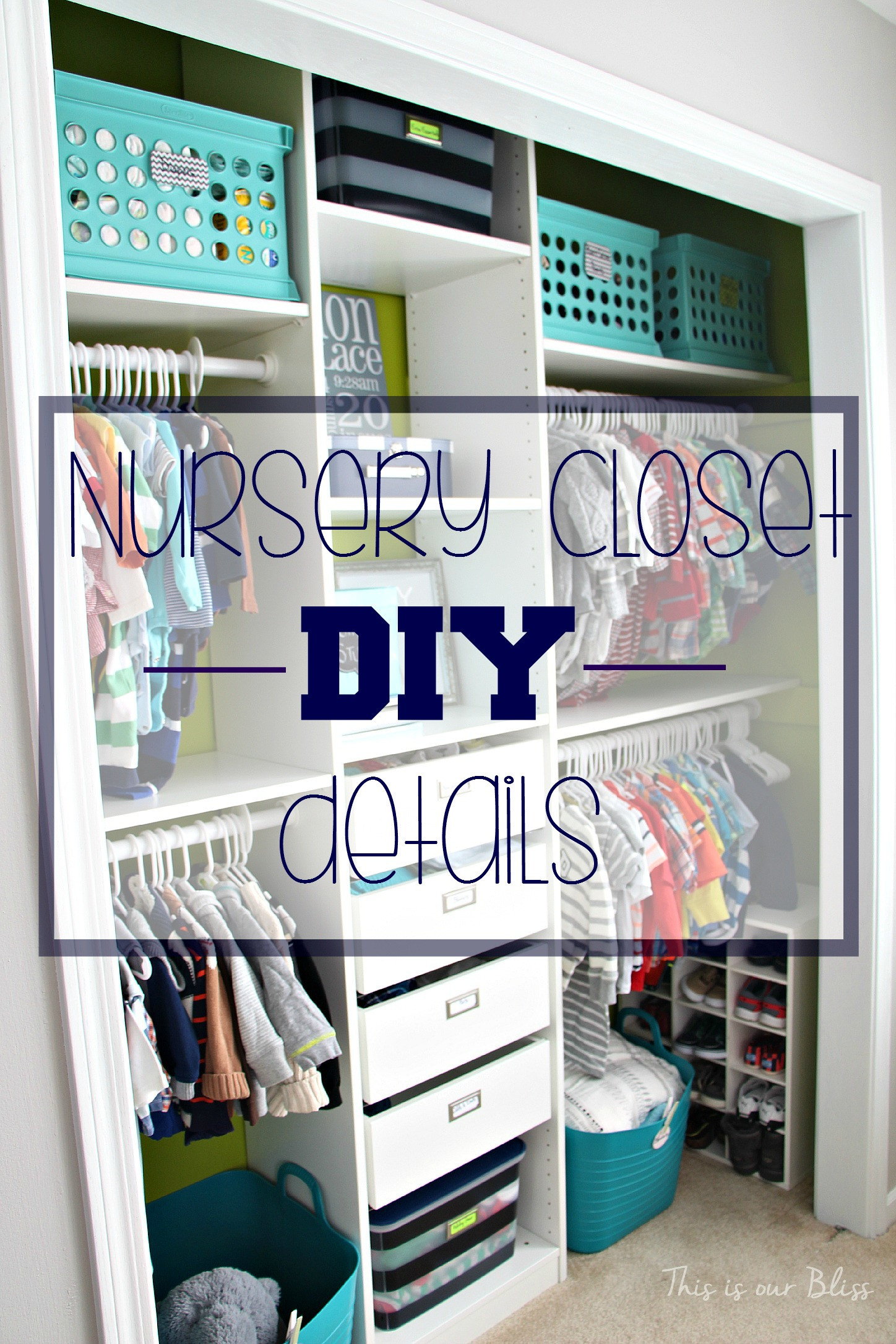 DIY Baby Closet
 Nursery Closet Makeover Details