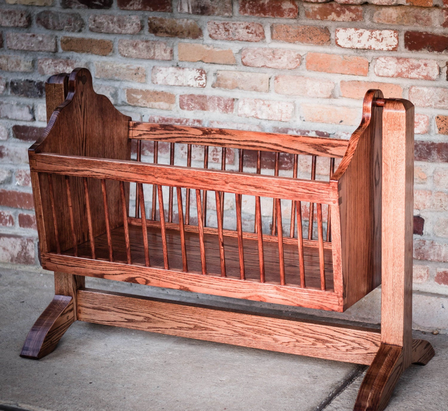 DIY Baby Cradle
 Swinging wooden baby cradle handmade from red by