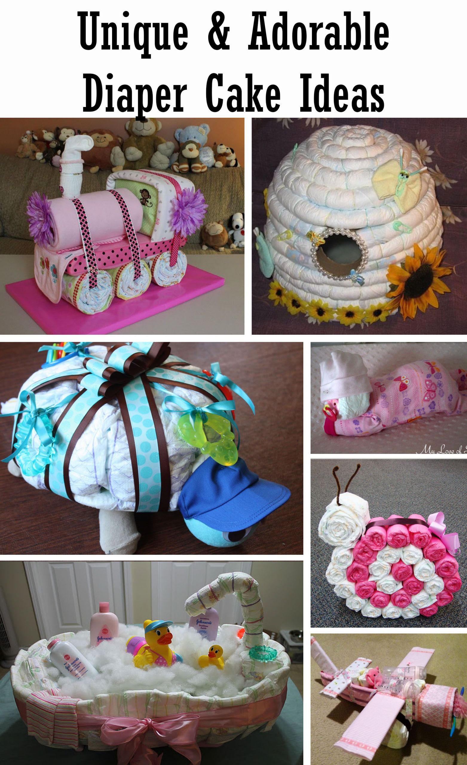 DIY Baby Diaper Cake
 Adorable Diaper Cake Ideas
