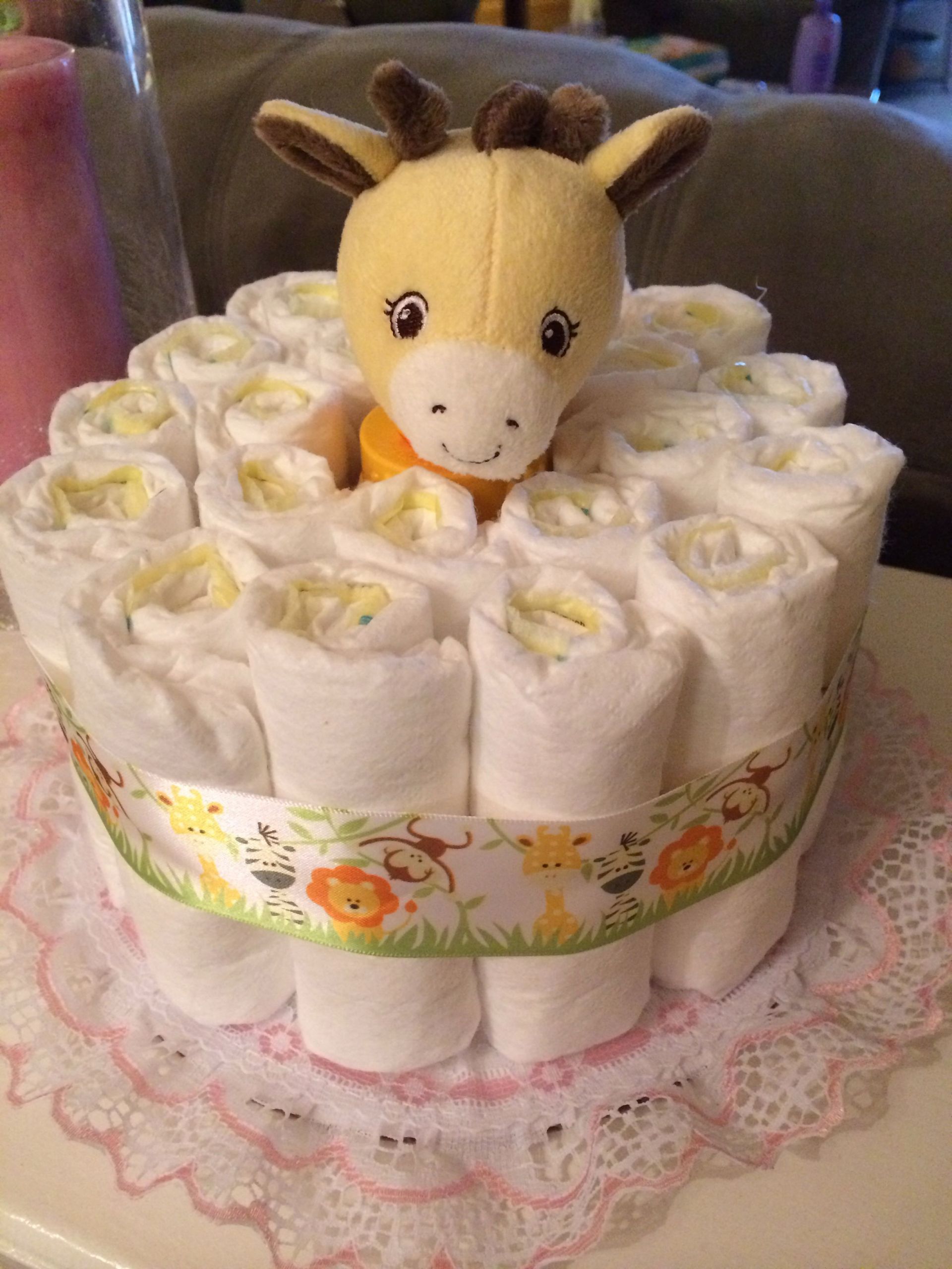 DIY Baby Diaper Cake
 Small Diaper Cake