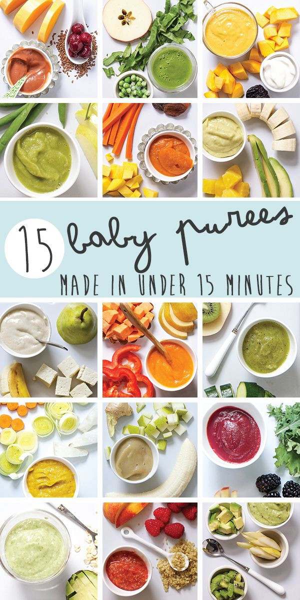 DIY Baby Food Recipes
 15 Fast Baby Food Recipes made in under 15 minutes