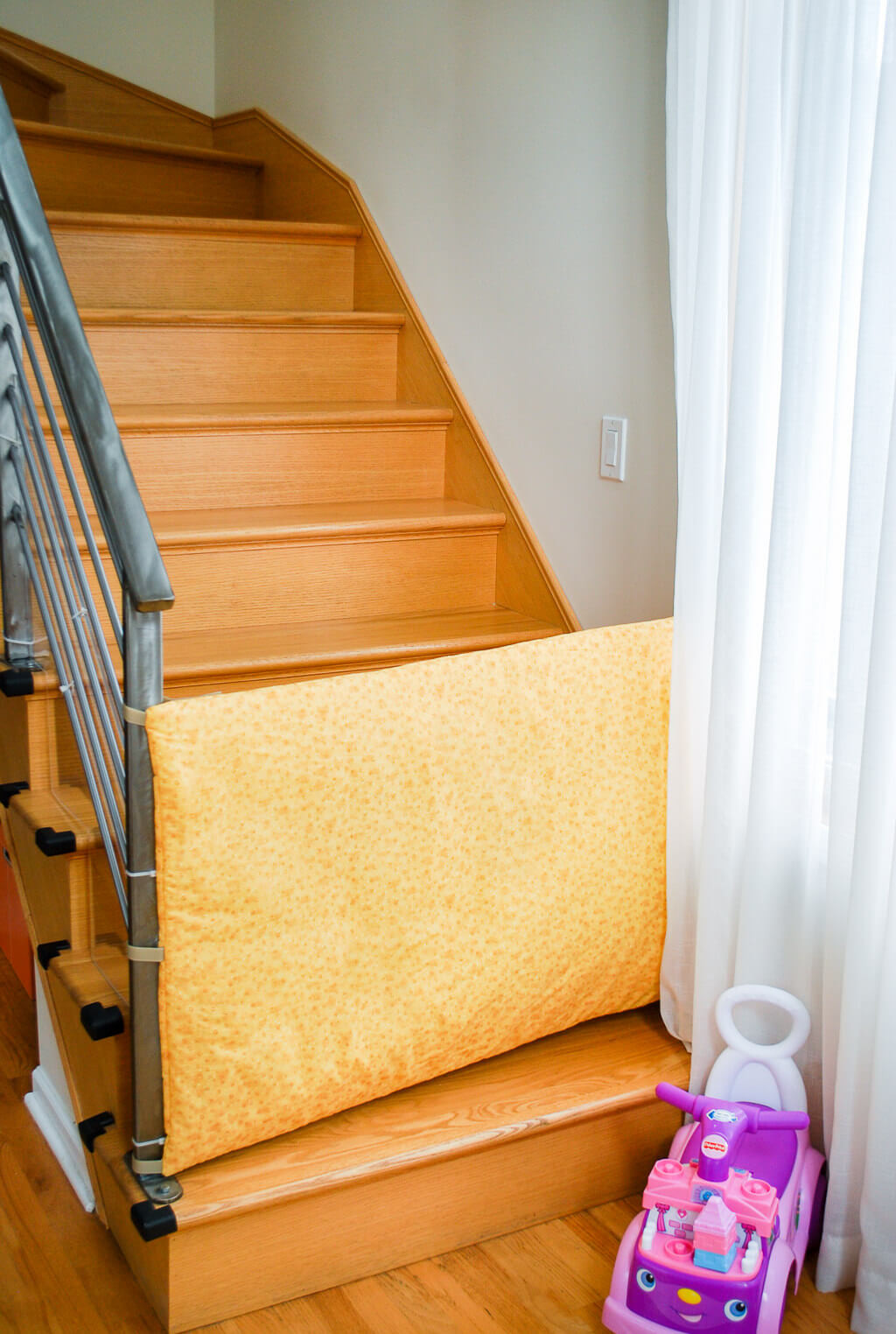 DIY Baby Gate For Stairs
 DIY Fabric Baby Gate Free Sewing Pattern Merriment Design