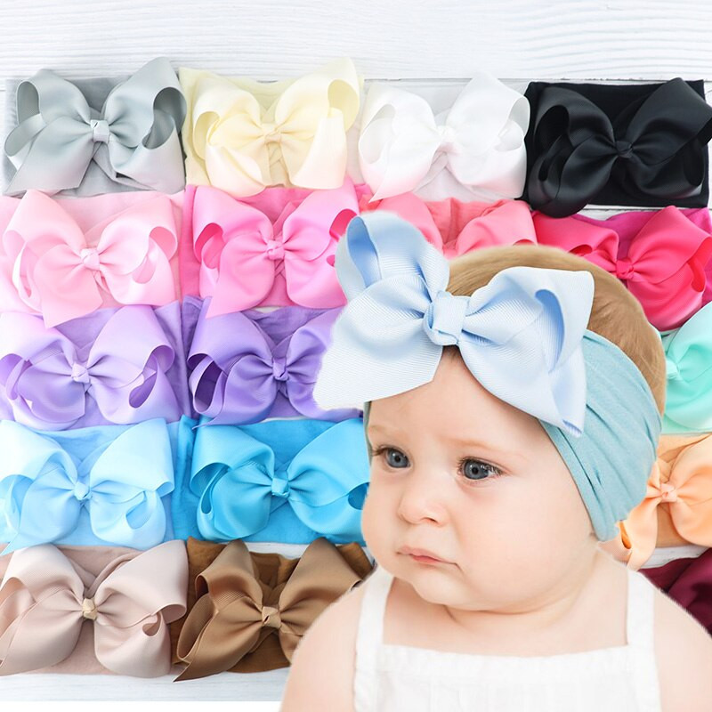 DIY Baby Girl Headbands
 5" Bow Baby Headband Nylon for Girls Diy Baby Girl