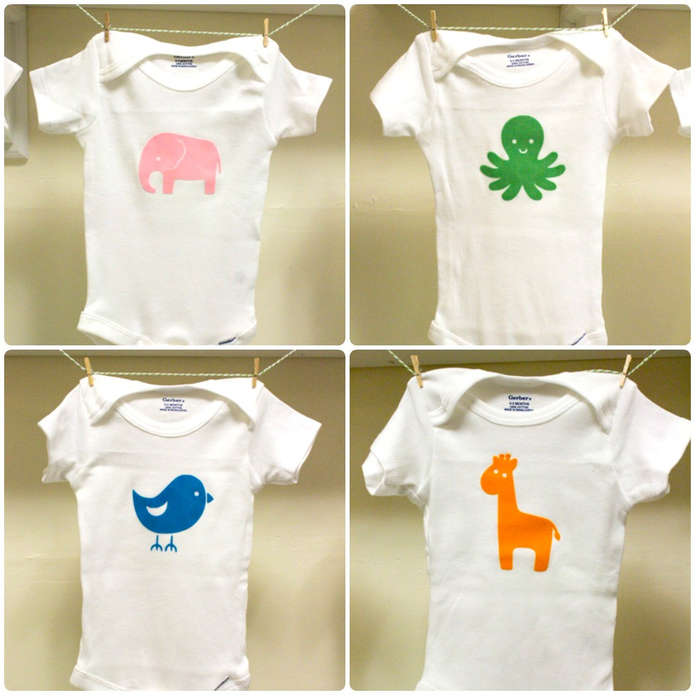 Diy Baby Girl Onesies
 30 D I Y Baby esies for your Silhouette — the thinking