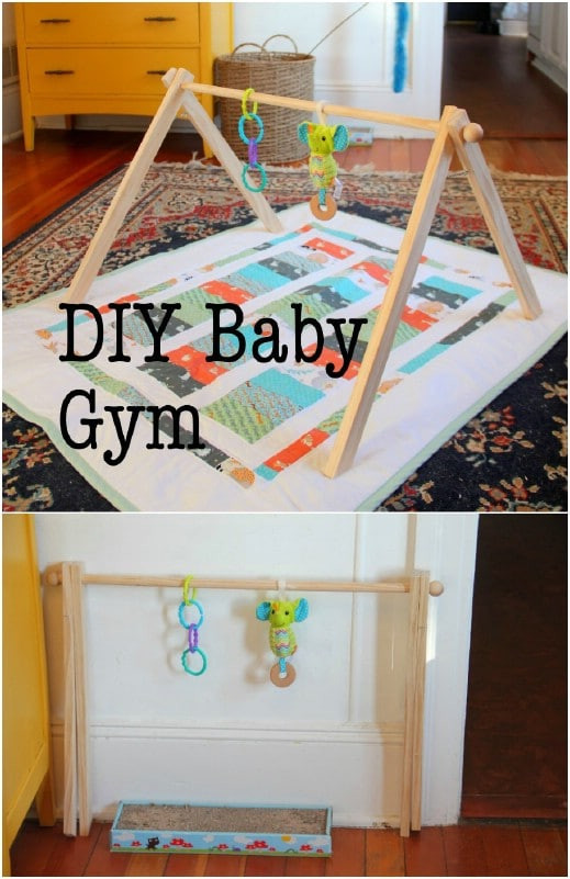 Diy Baby Gym
 30 Fun And Educational Baby Toys You Can DIY In Your Spare