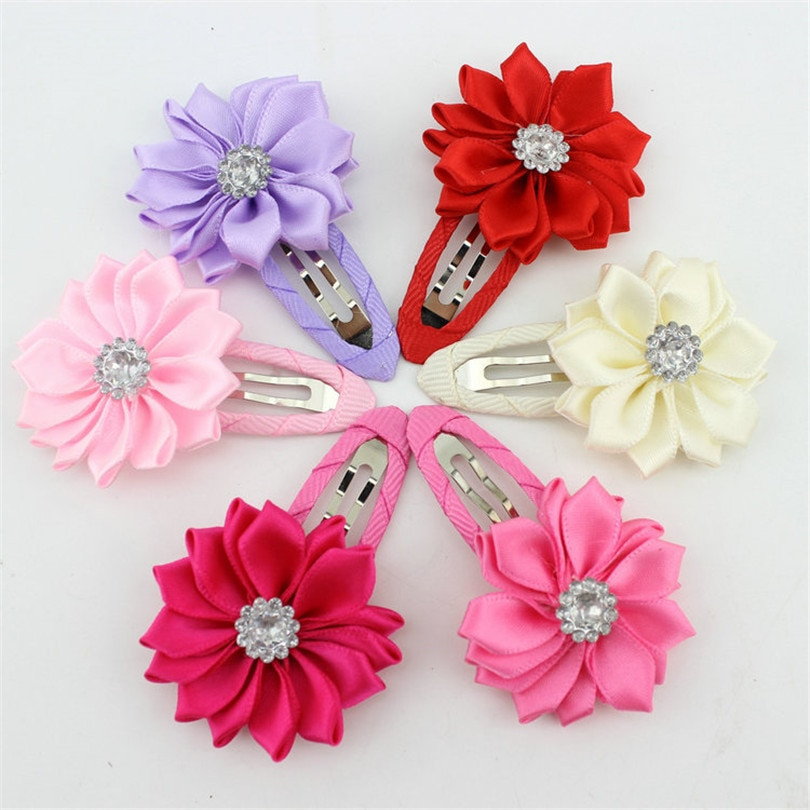 Diy Baby Hair Clips
 Aliexpress Buy girl hairclip rhinestone mini satin