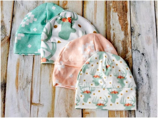 DIY Baby Hats
 24 Simple and Easy DIY Fabric Crafts