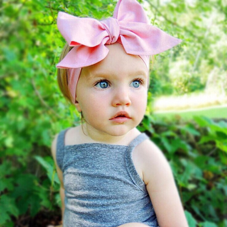 DIY Baby Head Wraps
 DIY Fashion Kid Child Baby Head Wrap Top Knot Solid Bow