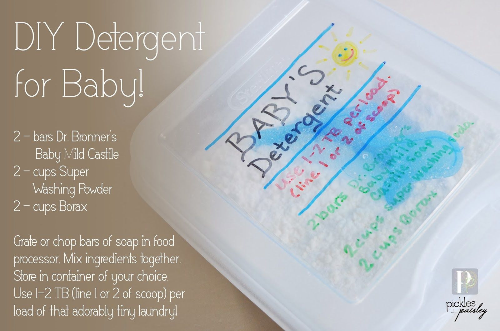 DIY Baby Laundry Detergent
 DIY Baby Laundry Detergent