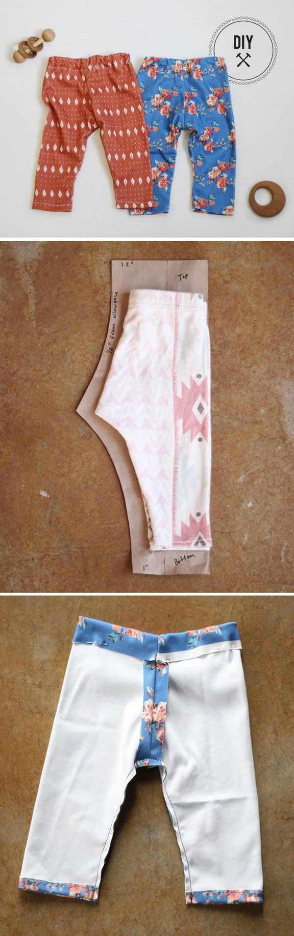 DIY Baby Leggings
 60 Simple & Cute Things Gifts You Can DIY For A Baby
