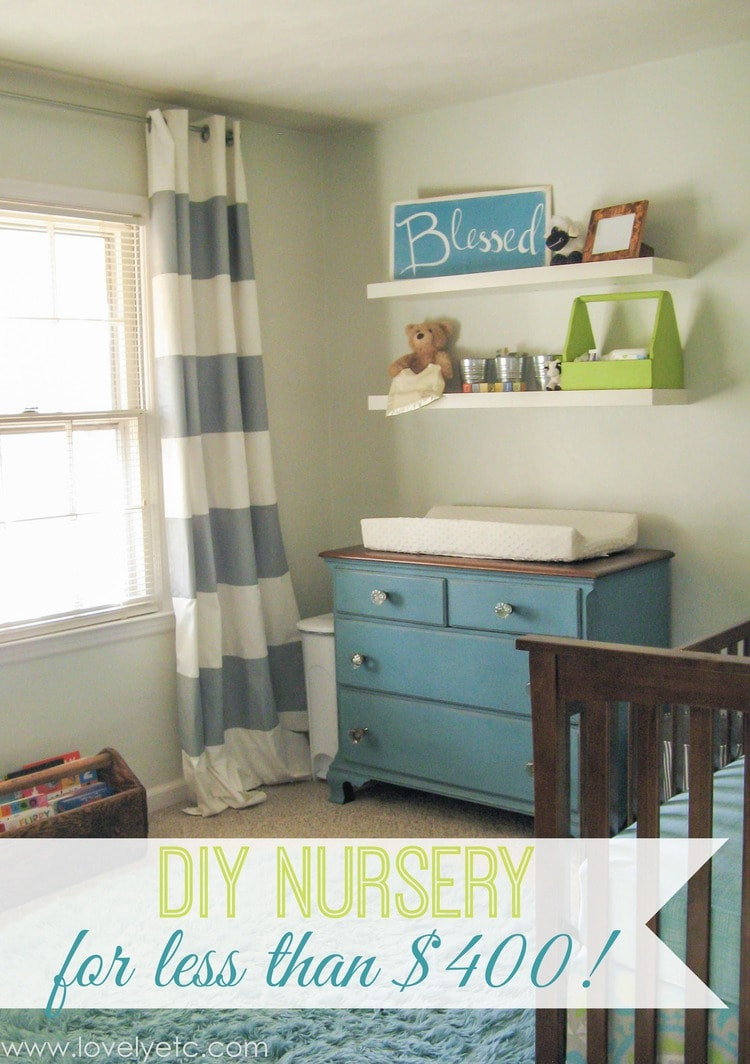 DIY Baby Nursery
 DIY nursery on a tiny bud Lovely Etc