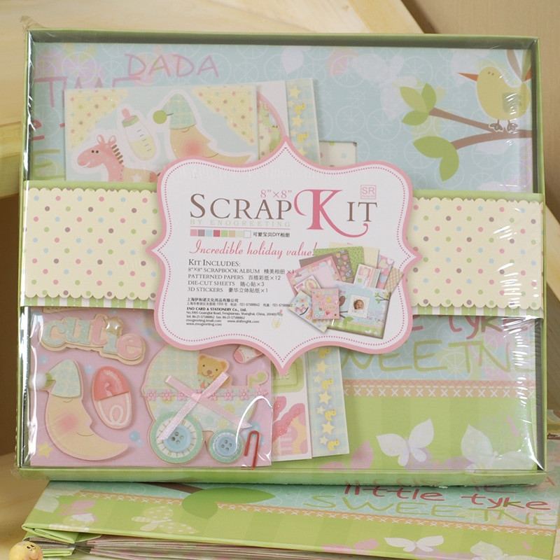 DIY Baby Scrapbook
 Aliexpress Buy Eno Greeting New Baby Scrapbook Album