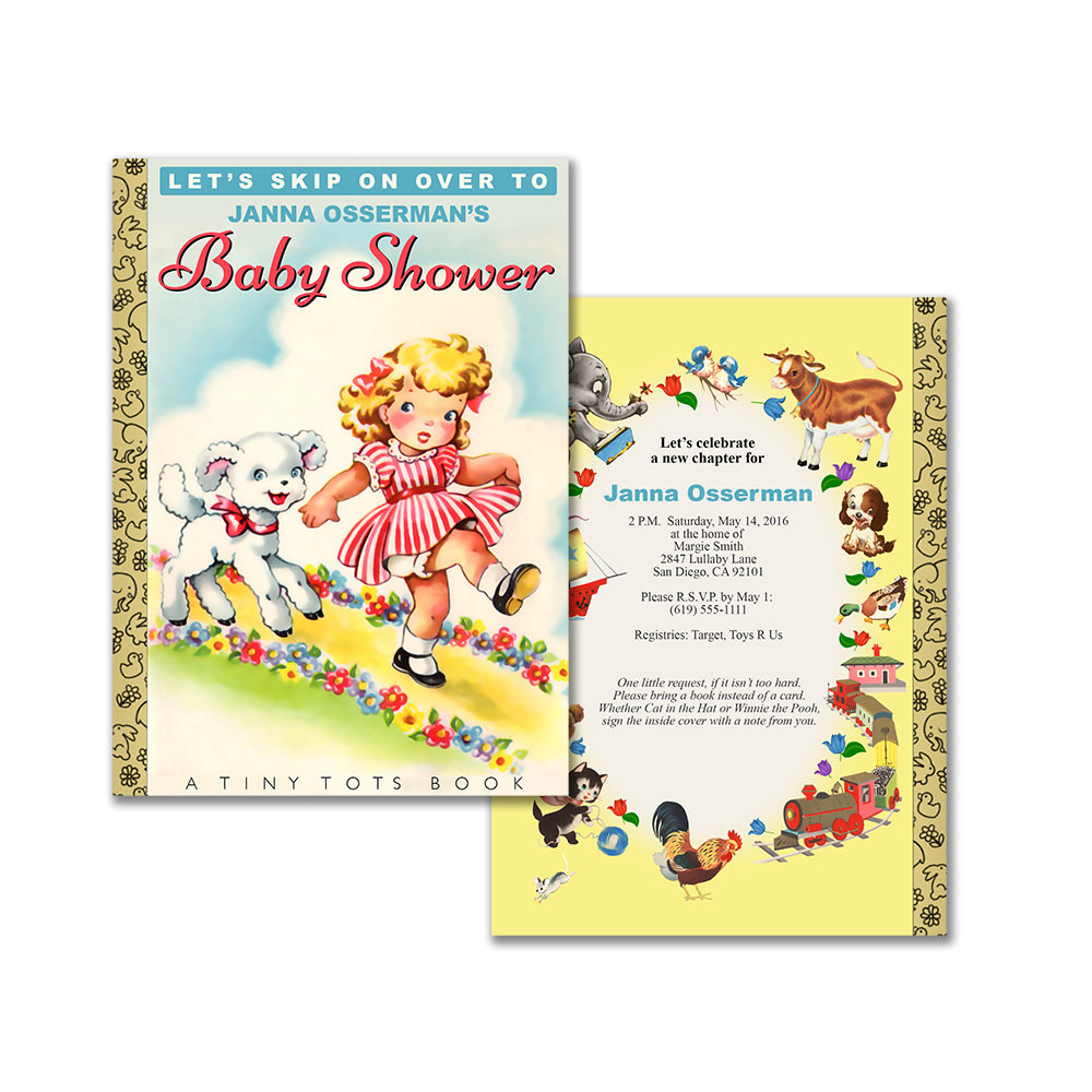 DIY Baby Shower Invitations Free
 Storybook baby shower invitation DIY printable invitation