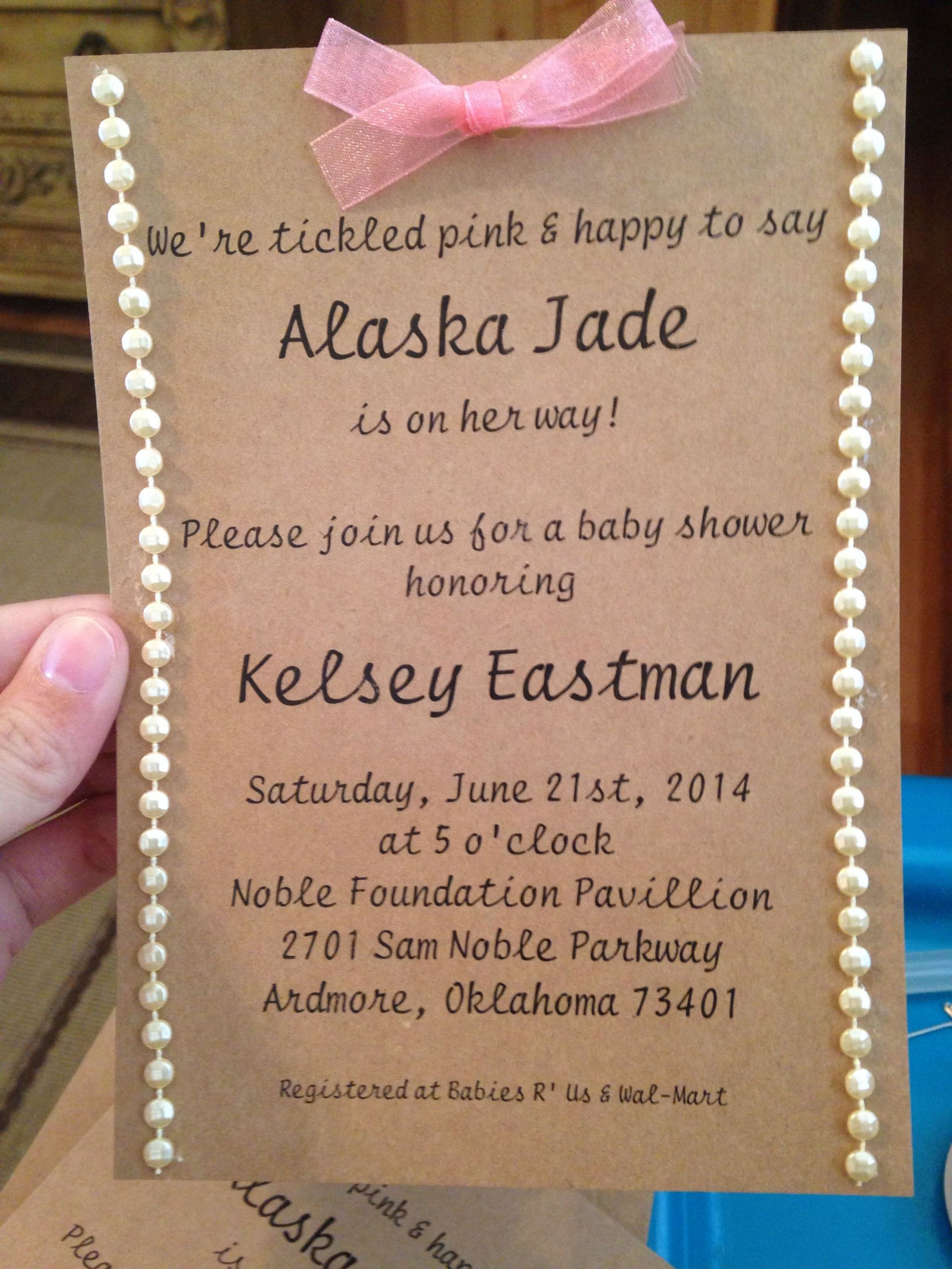 Diy Baby Shower Invitations Girl
 Baby shower invites homemade