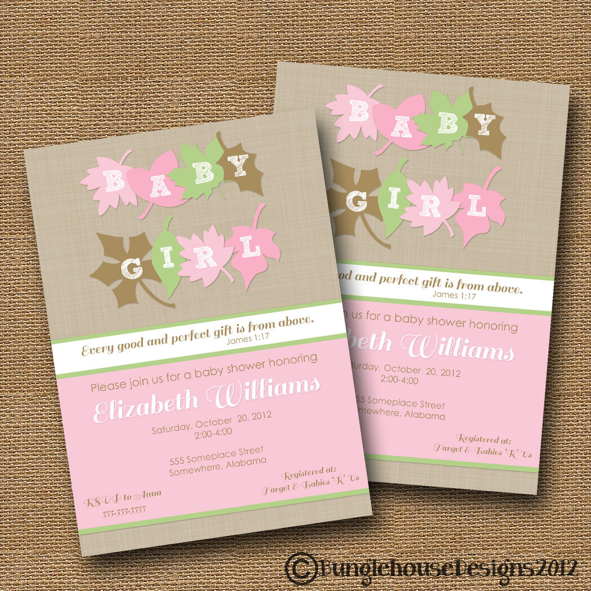 Diy Baby Shower Invitations Girl
 Fall Baby Shower Invitation DIY PRINTABLE Baby Girl Invite