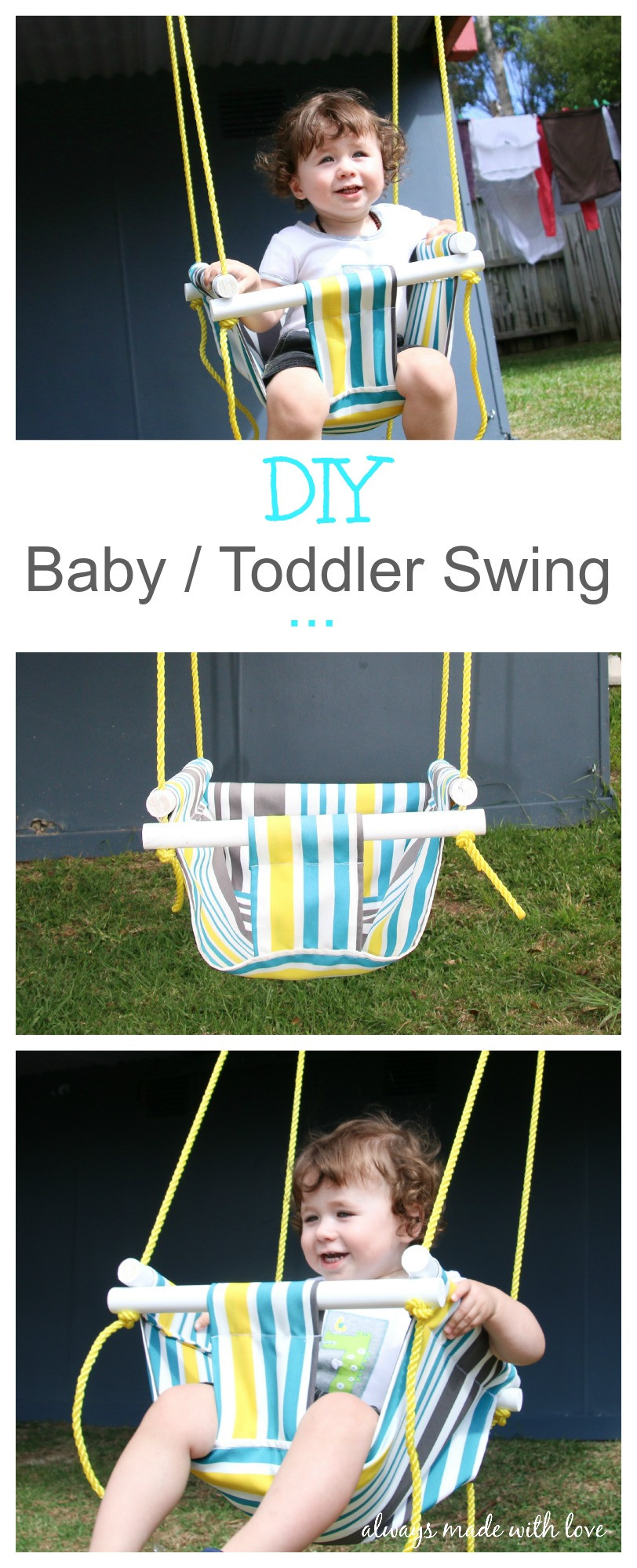 DIY Baby Swings
 DIY Baby Toddler Swing Always Made With Love