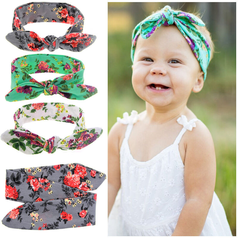 DIY Baby Turban Headband With Bow
 Baby Kids Girls Rabbit Ears Bow Turban Knot Headband DIY