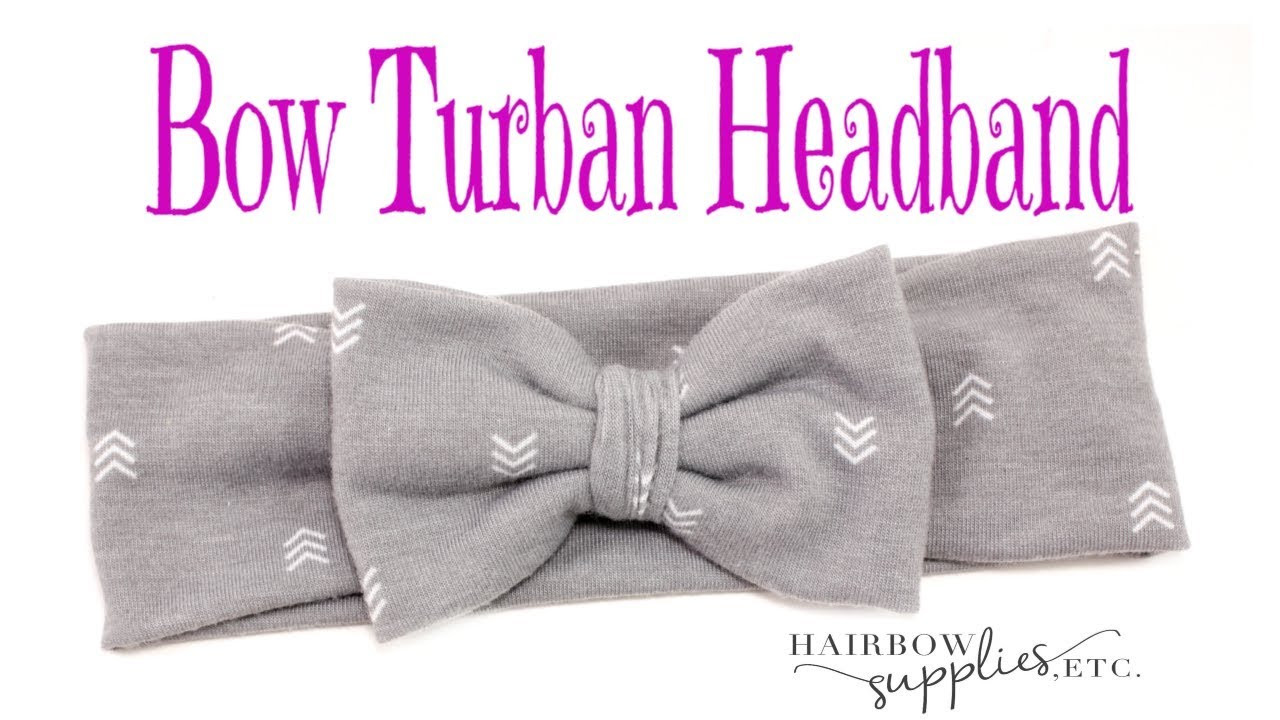 DIY Baby Turban Headband With Bow
 Bow Turban Headband Tutorial DIY Baby Headwrap Bow