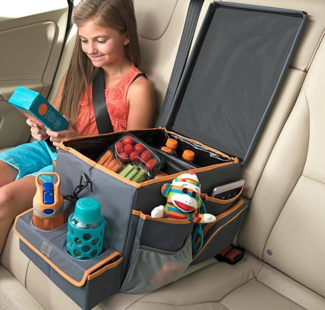 DIY Back Seat Car Organizer
 Car Organizer with Snack & Play Tray