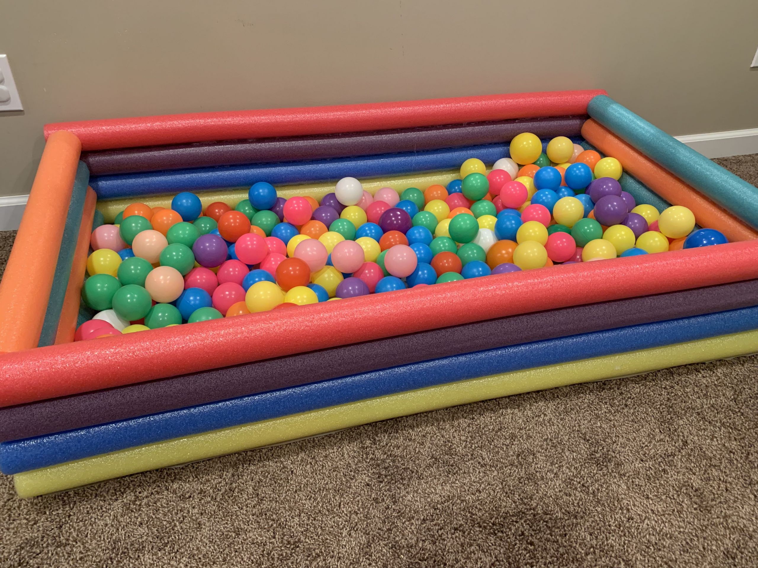 DIY Ball Pit For Toddlers
 DIY pool noodle ball pit