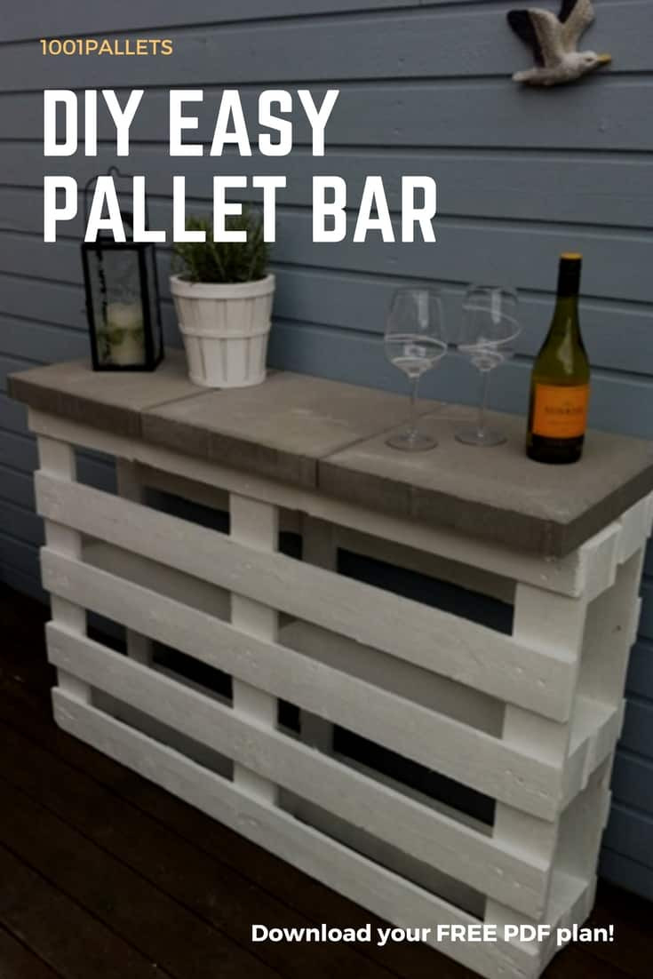 DIY Bar Plan
 DIY Easy Pallet Bar Plans • Free Pallet Tutorials • 1001