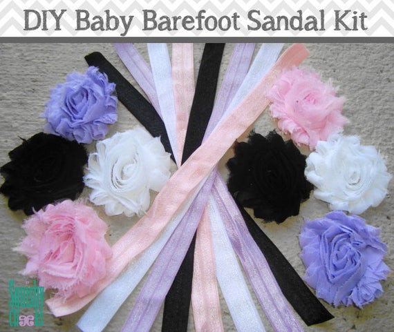 DIY Barefoot Sandals Baby
 Items similar to DIY Baby Barefoot Sandal Kit Make your