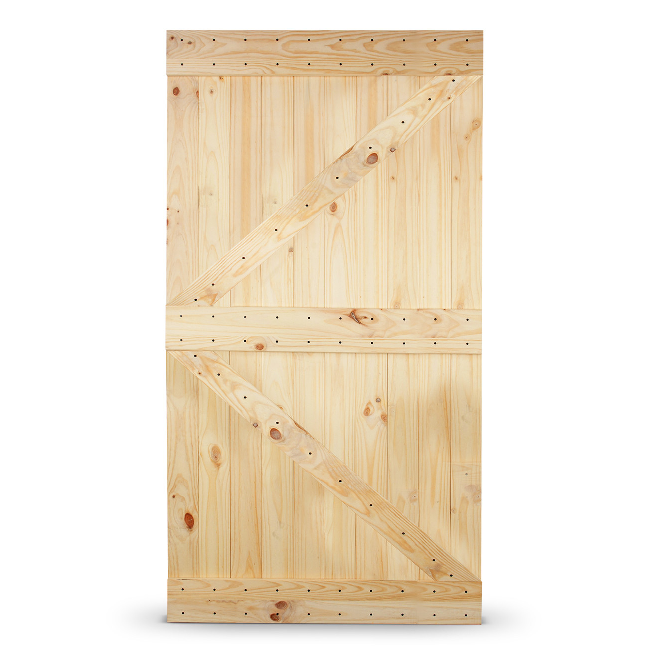 DIY Barn Door Kit
 BELLEZE Natural Sliding Arrow Barn Door Kit Wood Pine