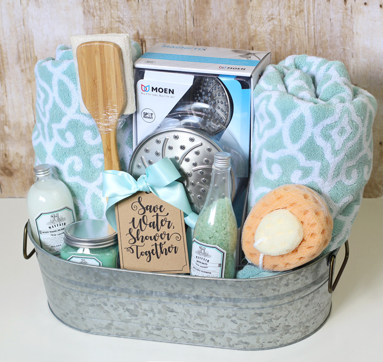 DIY Bath Gift Basket
 The Craft Patch Shower Themed DIY Wedding Gift Basket Idea