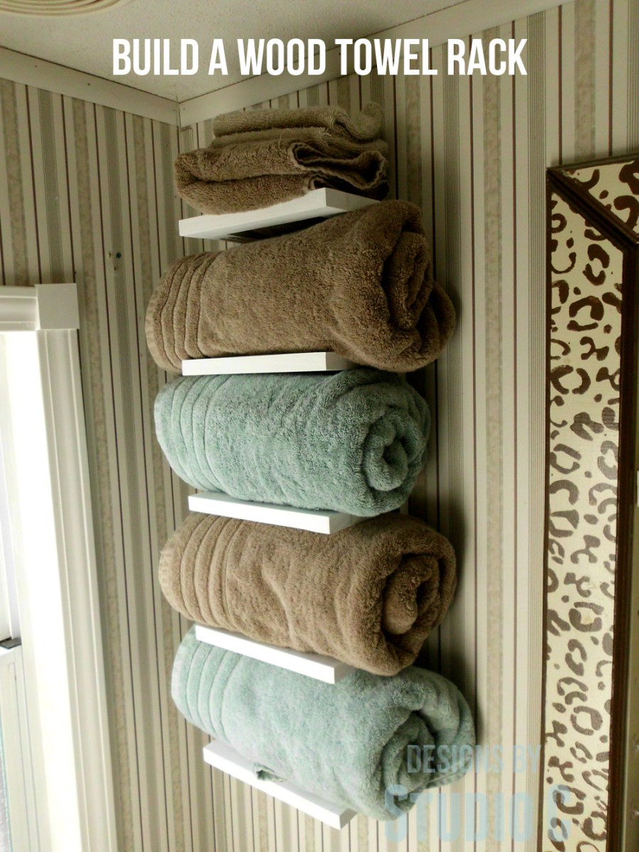 DIY Bathroom Towel Racks
 Build a Wood Towel Rack – Designs by Studio C