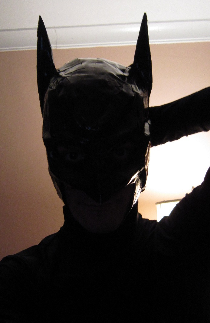 DIY Batman Mask
 Chuck Does Art DIY do it yourself Batman Costume Mask