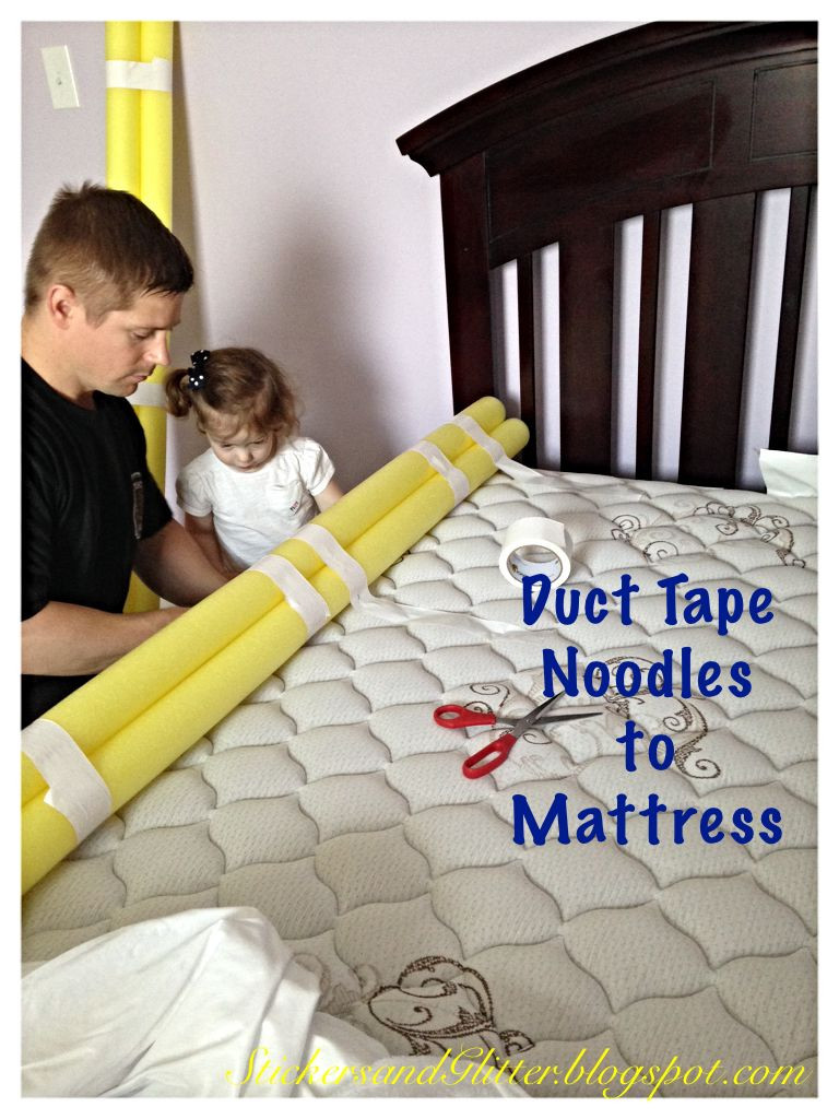 DIY Bed Rail For Toddler
 Stickers & Glitter DIY Toddler Bed Rails