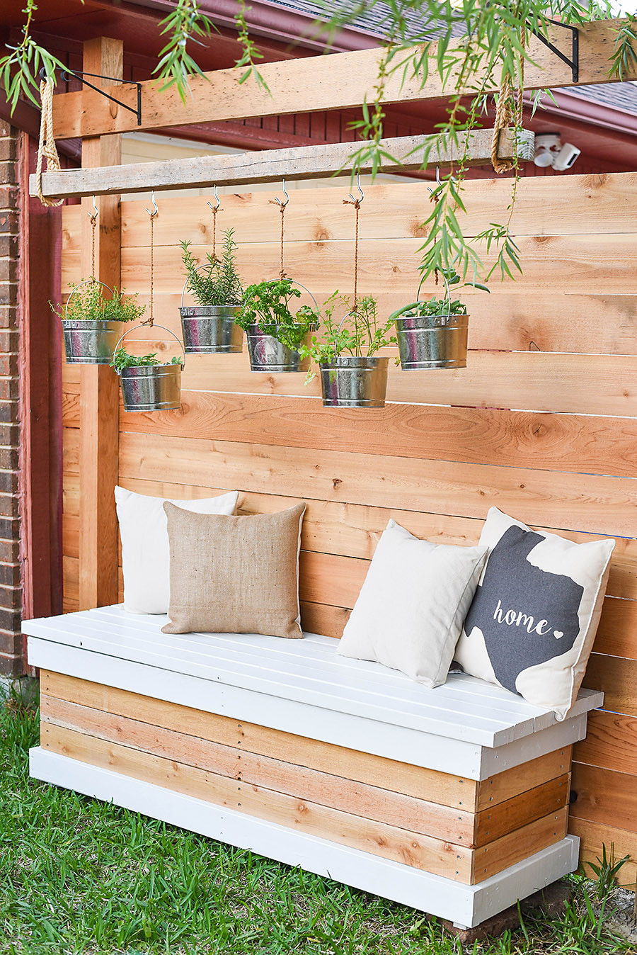 DIY Bench Outdoor
 Outdoor Storage Bench DIY Backyard Box with Hidden