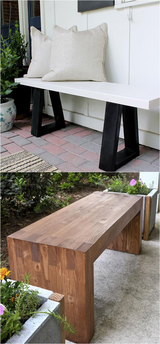 DIY Bench Outdoor
 21 Gorgeous Easy DIY Benches Beginner Friendly Tutorials