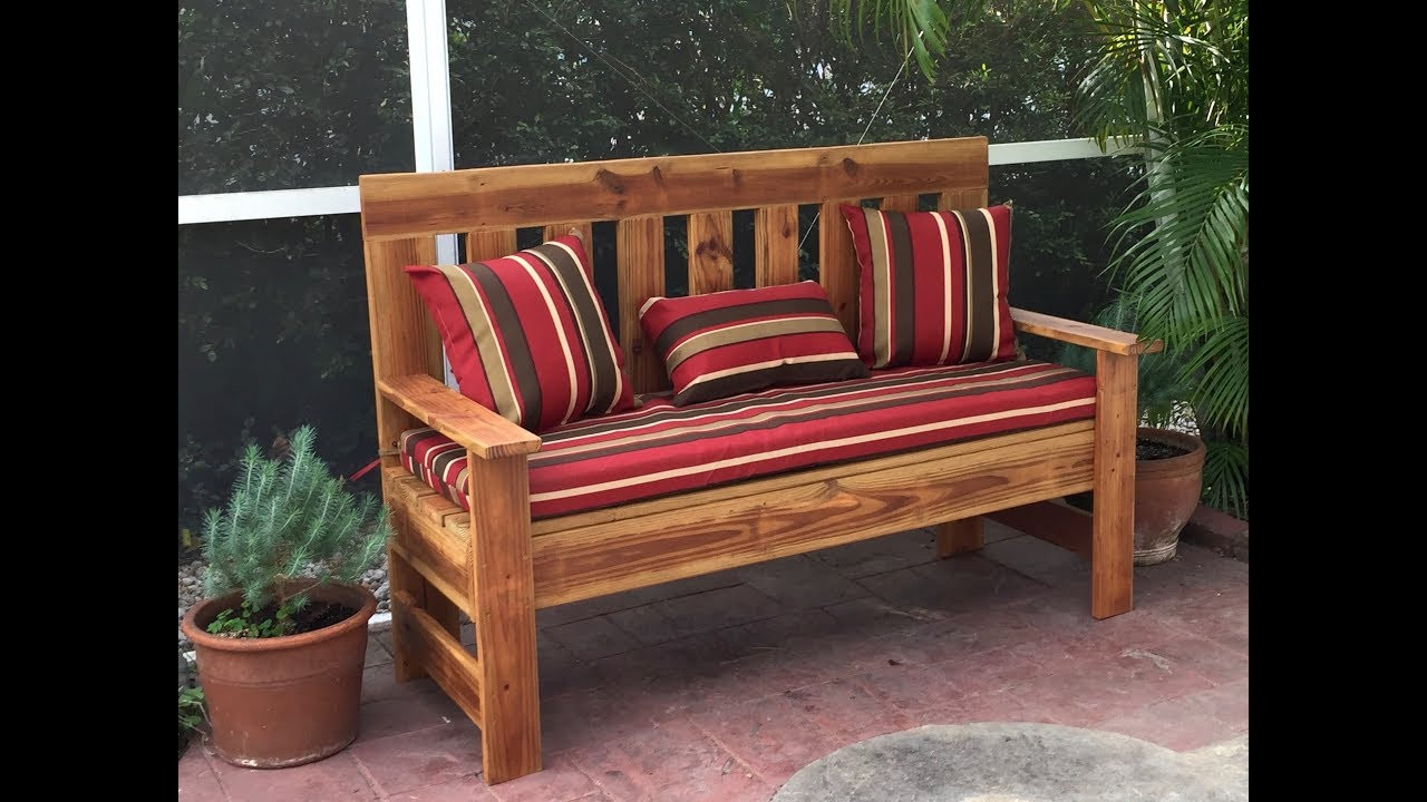 DIY Bench Outdoor
 Upcycled Wood Outdoor Bench Garden Bench DIY 60 inch