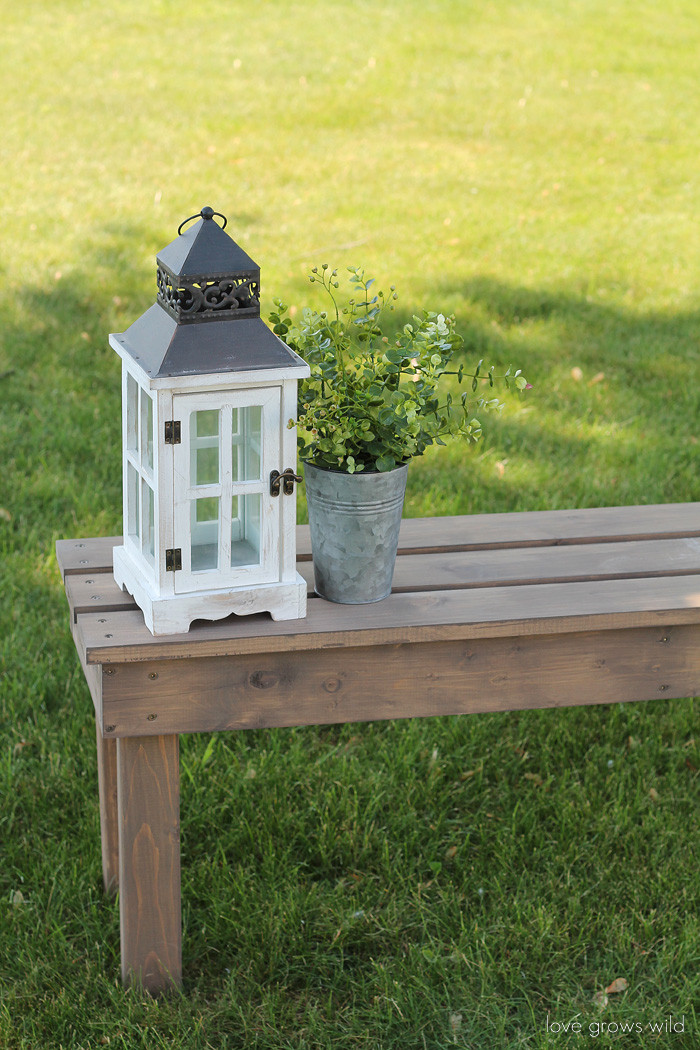 DIY Bench Outdoor
 Easy DIY Outdoor Bench Love Grows Wild