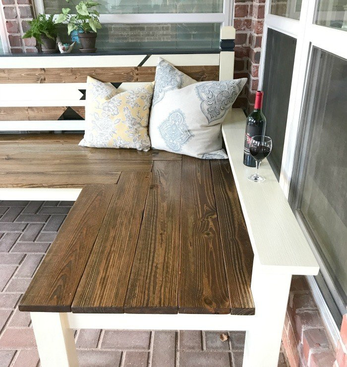 DIY Bench Outdoor
 Outdoor DIY L Shaped Bench Build just $130 Abbotts At Home