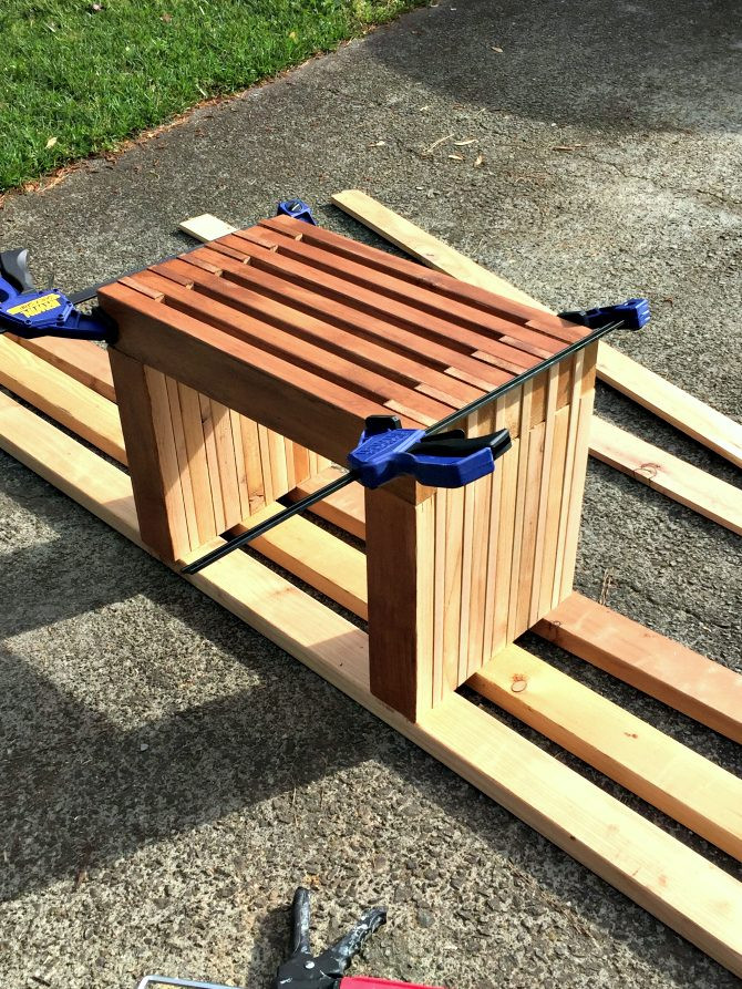 DIY Benches Outdoor
 Modern Cedar Bench Seat Great Outdoors Challenge DIY