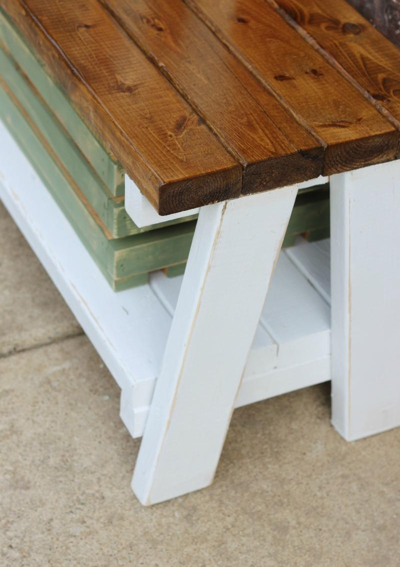 DIY Benches Outdoor
 Simple DIY Farmhouse Bench Tutorial With Storage