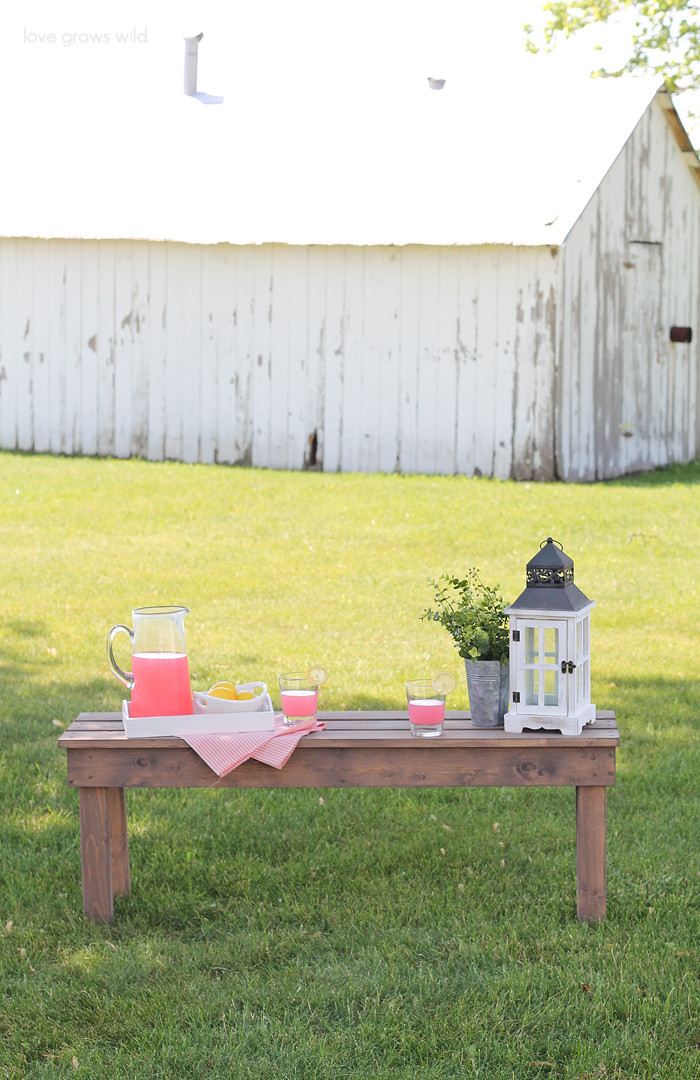 DIY Benches Outdoor
 Easy DIY Outdoor Bench Love Grows Wild