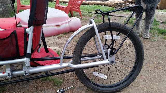 DIY Bicycle Rear Rack
 DIY rear rack on Weehoo iGo Mtbr