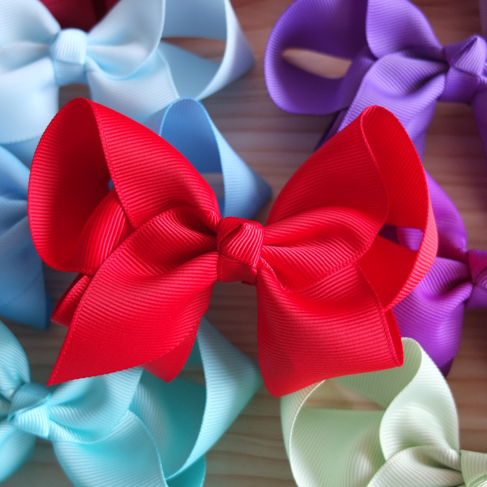 DIY Big Hair Bow
 4 inches hair bows WITHOUT clips Mixed 20 colors NO CLIPS