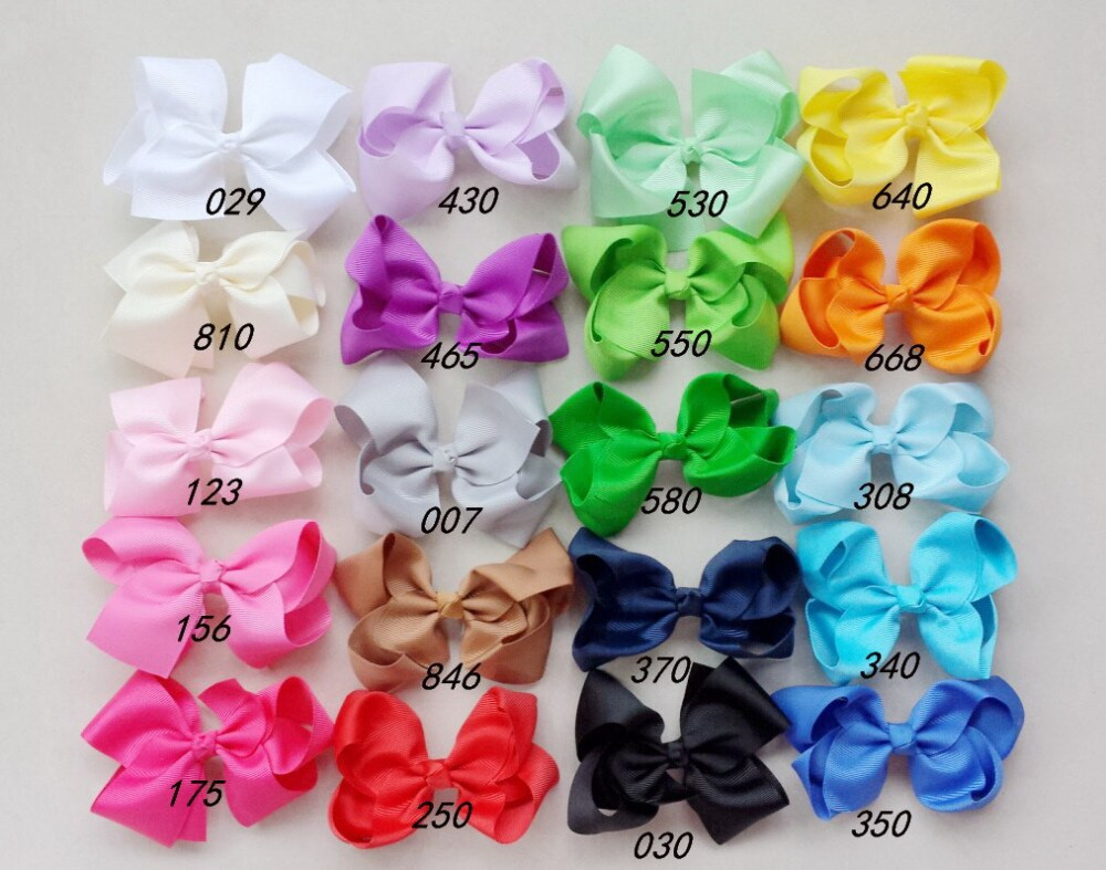 DIY Big Hair Bow
 50pcs Hairbows Gril DIY big 4 inch ABC grosgrain ribbon