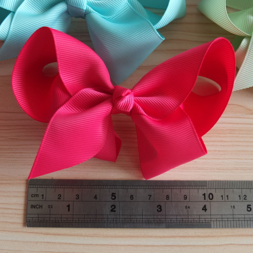 DIY Big Hair Bow
 4 inches hair bows WITHOUT clips Mixed 20 colors NO CLIPS