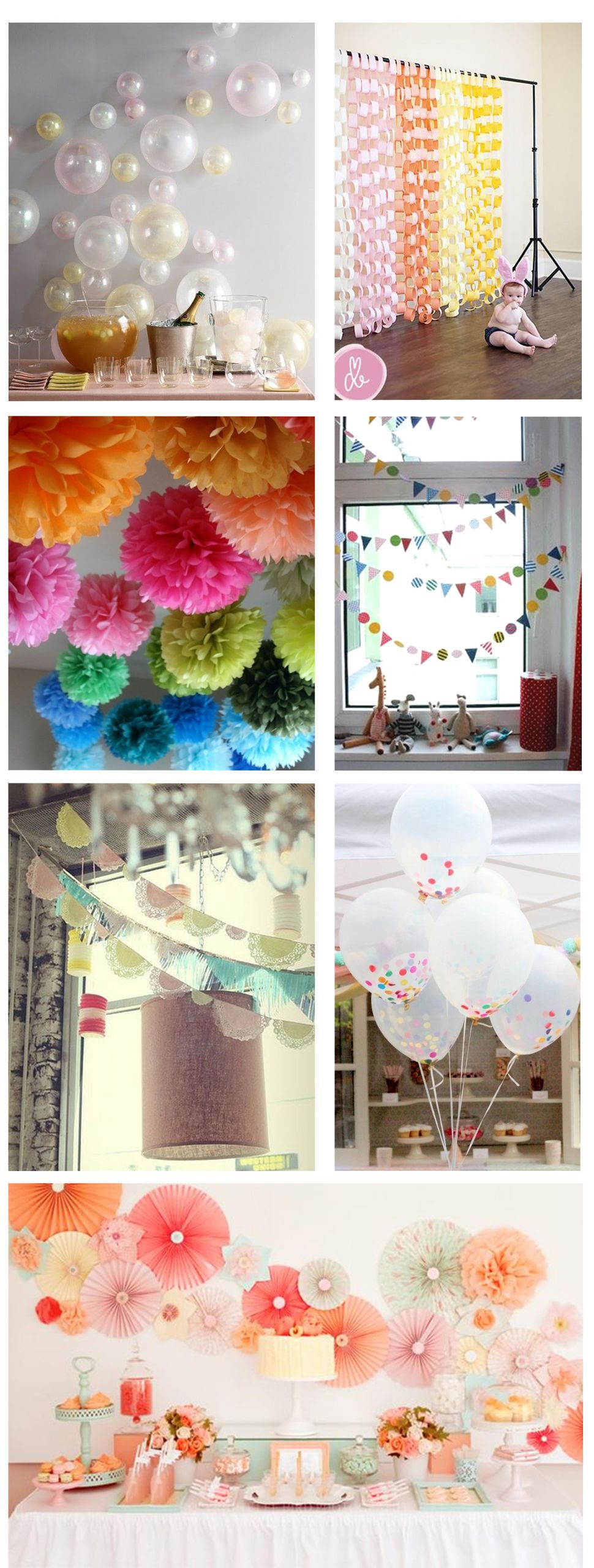 DIY Birthday Decorations
 Ideas for home made party decorations