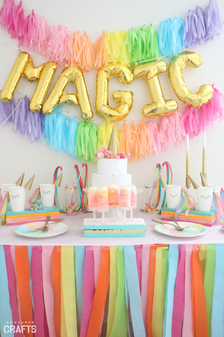DIY Birthday Decorations
 DIY Unicorn Party Cups Step by Step Consumer Crafts