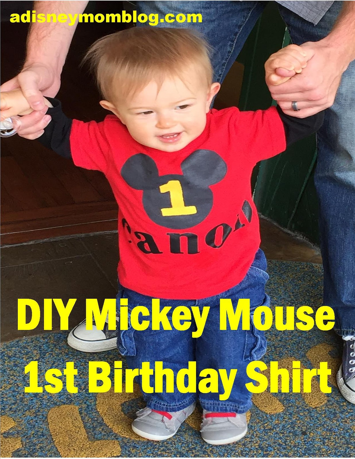 DIY Birthday Shirts For Toddlers
 DIY Mickey Mouse 1st Birthday Shirt falon loves life
