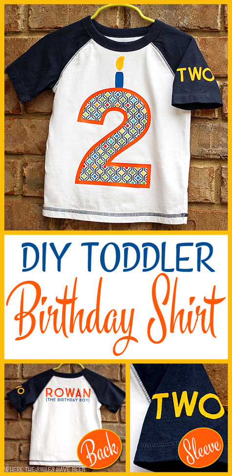DIY Birthday Shirts For Toddlers
 DIY Toddler Birthday Shirt with HTV and Fabric Appliqué